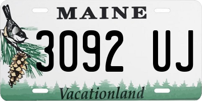 ME license plate 3092UJ