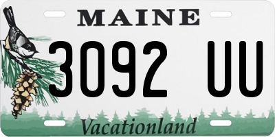 ME license plate 3092UU