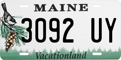 ME license plate 3092UY