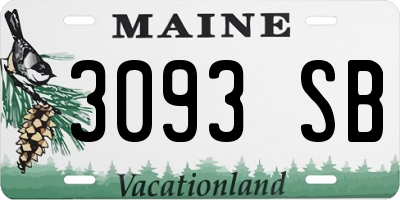 ME license plate 3093SB