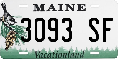 ME license plate 3093SF