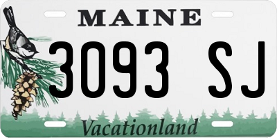 ME license plate 3093SJ