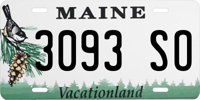 ME license plate 3093SO