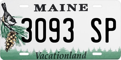 ME license plate 3093SP