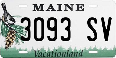 ME license plate 3093SV