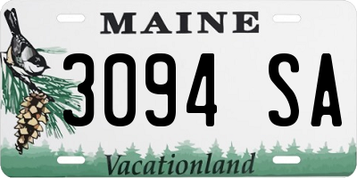 ME license plate 3094SA