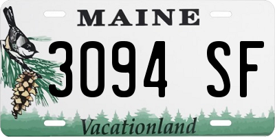 ME license plate 3094SF