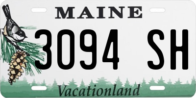 ME license plate 3094SH