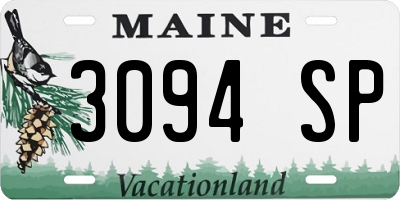 ME license plate 3094SP