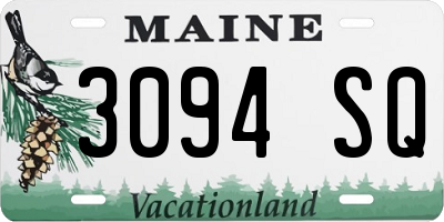 ME license plate 3094SQ
