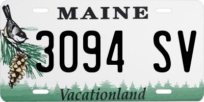 ME license plate 3094SV