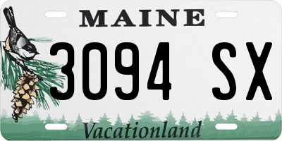 ME license plate 3094SX