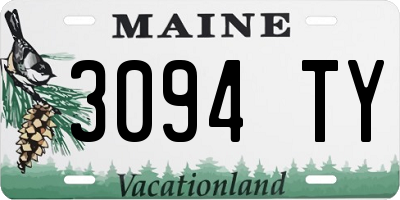 ME license plate 3094TY
