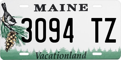 ME license plate 3094TZ