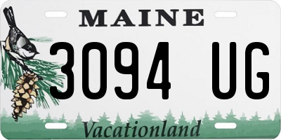 ME license plate 3094UG