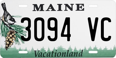 ME license plate 3094VC