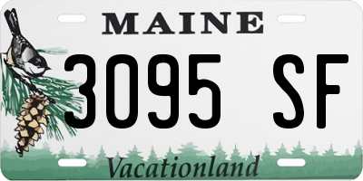 ME license plate 3095SF