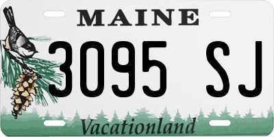 ME license plate 3095SJ