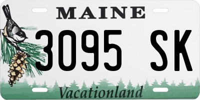 ME license plate 3095SK