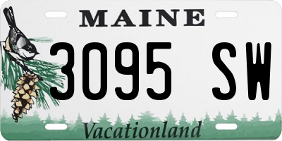 ME license plate 3095SW