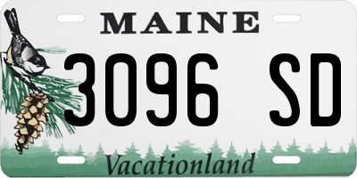 ME license plate 3096SD