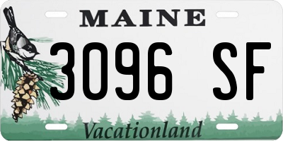 ME license plate 3096SF