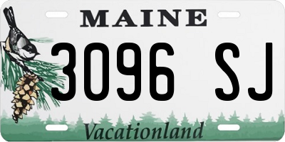 ME license plate 3096SJ