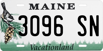 ME license plate 3096SN