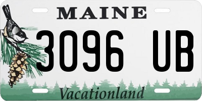ME license plate 3096UB