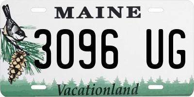 ME license plate 3096UG