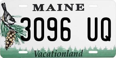 ME license plate 3096UQ