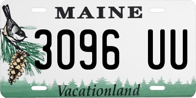 ME license plate 3096UU