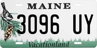 ME license plate 3096UY