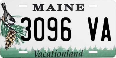 ME license plate 3096VA