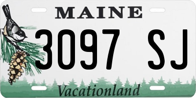 ME license plate 3097SJ
