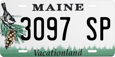 ME license plate 3097SP
