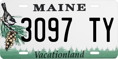 ME license plate 3097TY