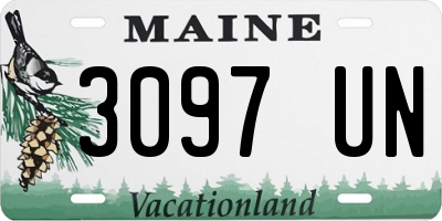 ME license plate 3097UN