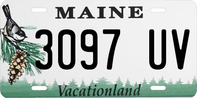 ME license plate 3097UV