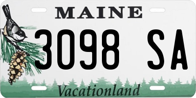 ME license plate 3098SA