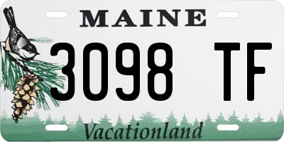 ME license plate 3098TF