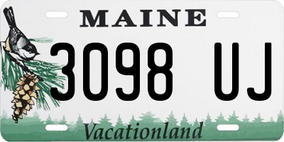 ME license plate 3098UJ