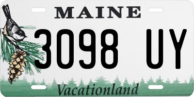 ME license plate 3098UY