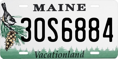 ME license plate 30S6884