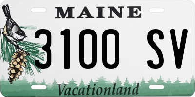 ME license plate 3100SV