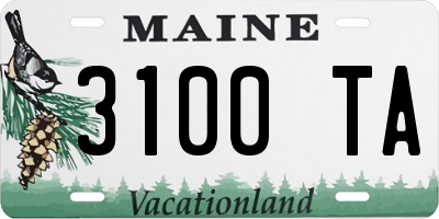 ME license plate 3100TA