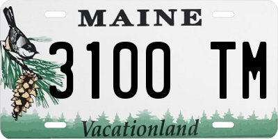 ME license plate 3100TM