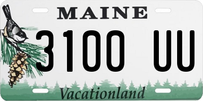 ME license plate 3100UU