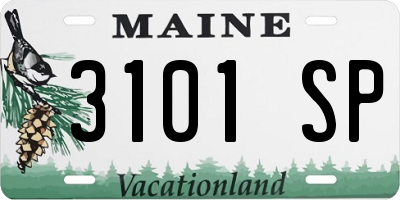 ME license plate 3101SP