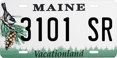 ME license plate 3101SR